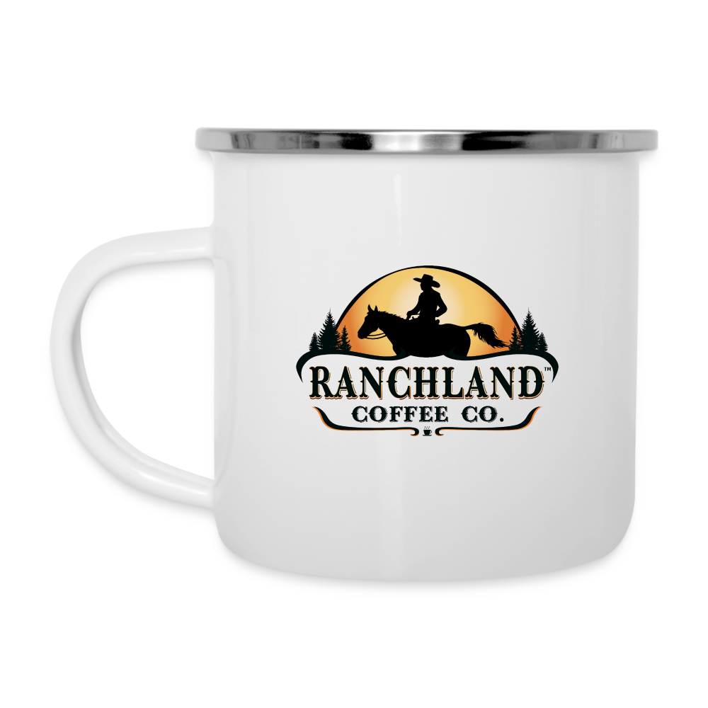 Military - 12 oz Metal Camping Mug - white