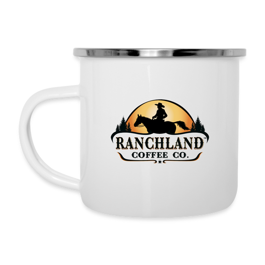 Military - 12 oz Metal Camping Mug - white