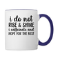 i do not rise and shine - 11 oz Mug - white/cobalt blue