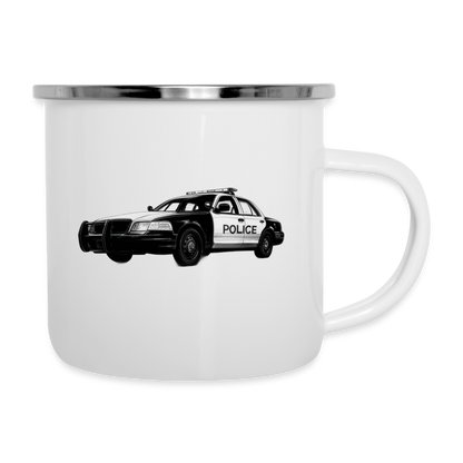 Police - 12 oz Metal Camping Mug - white