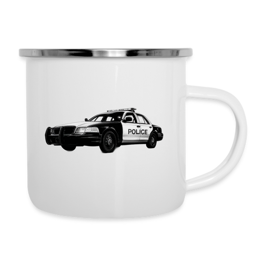 Police - 12 oz Metal Camping Mug - white