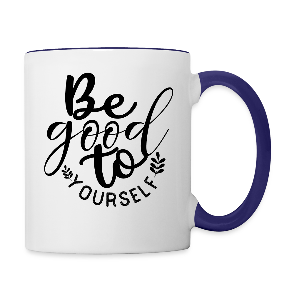 Be Good to Yourself - white/cobalt blue