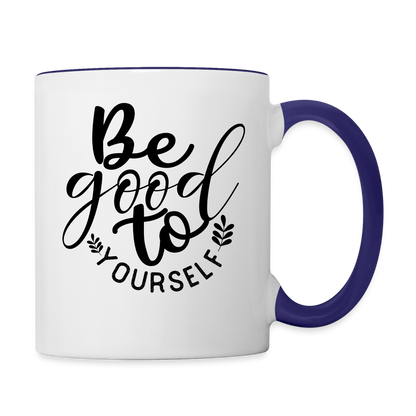 Be Good to Yourself - white/cobalt blue