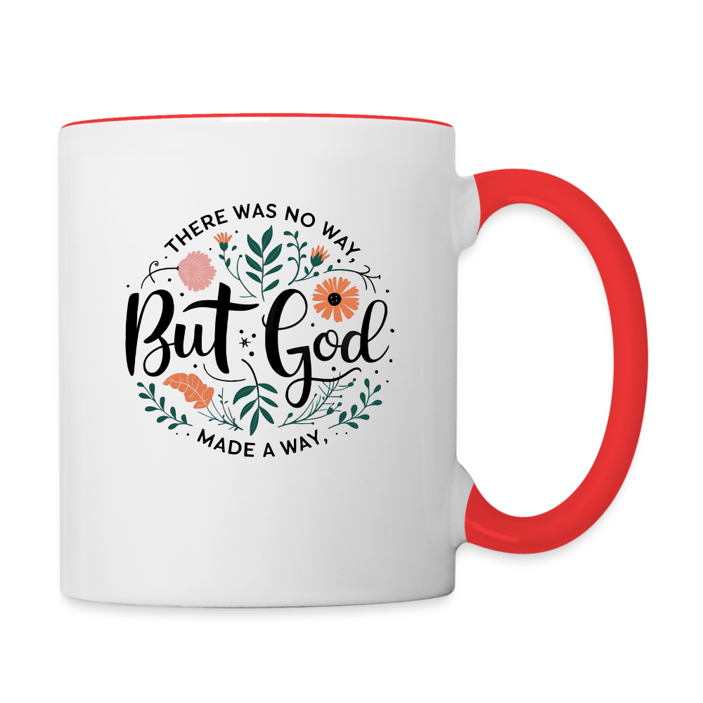 God Made a Way - 11 oz Mug - white/red