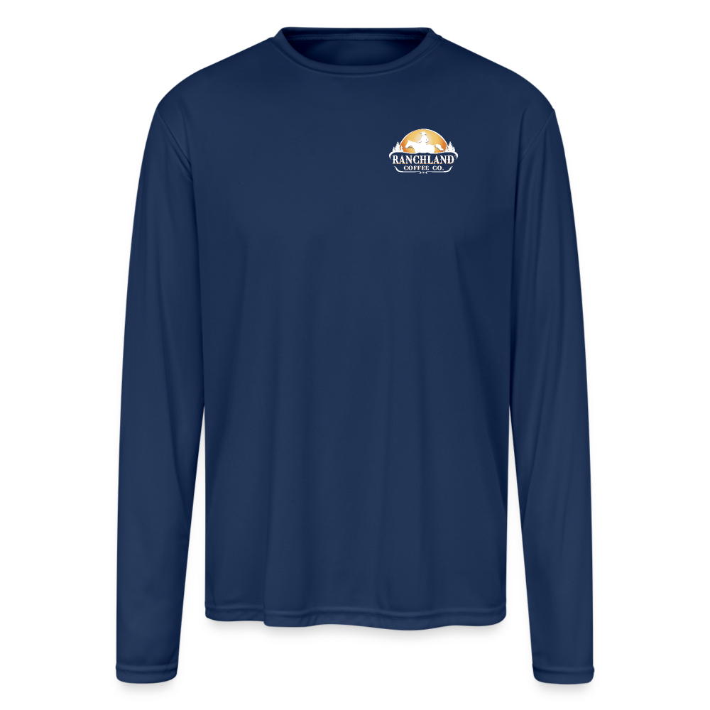 Men's Moisture Wicking Performance Long Sleeve T-Shirt - navy