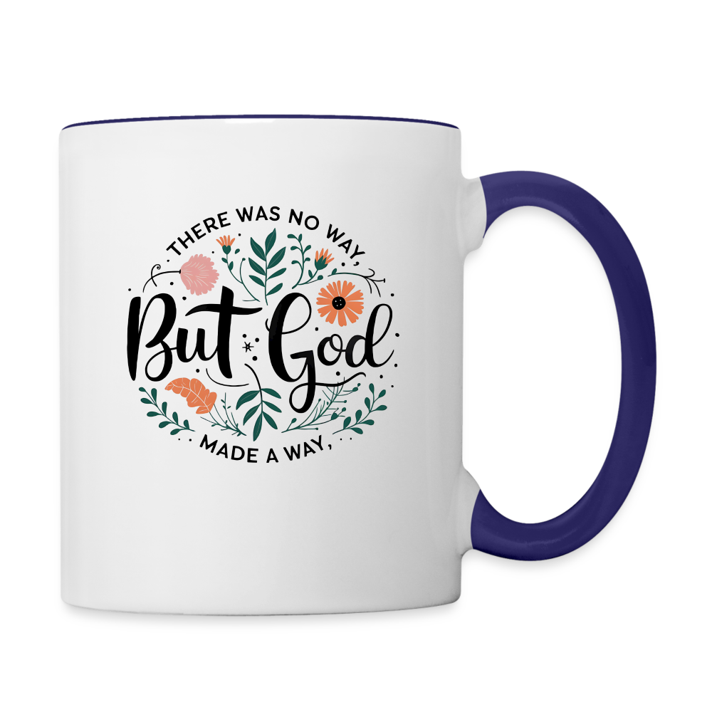 God Made a Way - 11 oz Mug - white/cobalt blue