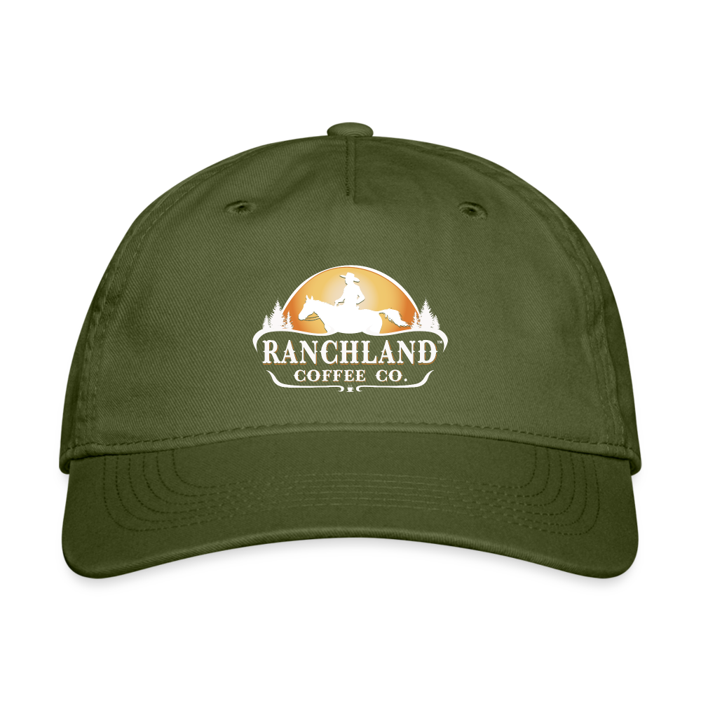 Organic Baseball Cap - Black - olive green