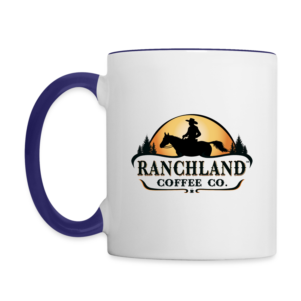 Too Short For Bad Coffee - 11 oz Mug - white/cobalt blue