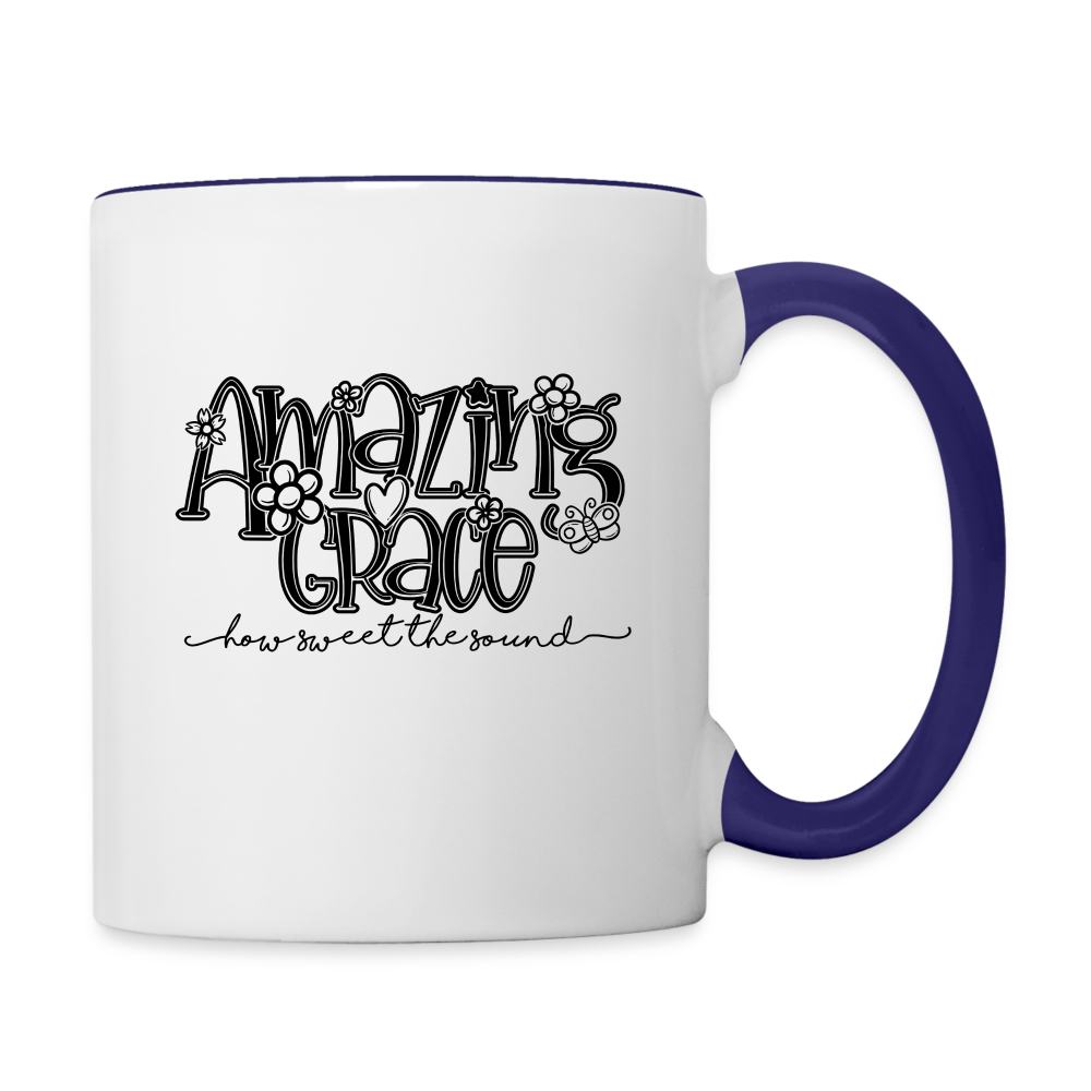 Amazing Grace - 11 oz Mug - white/cobalt blue