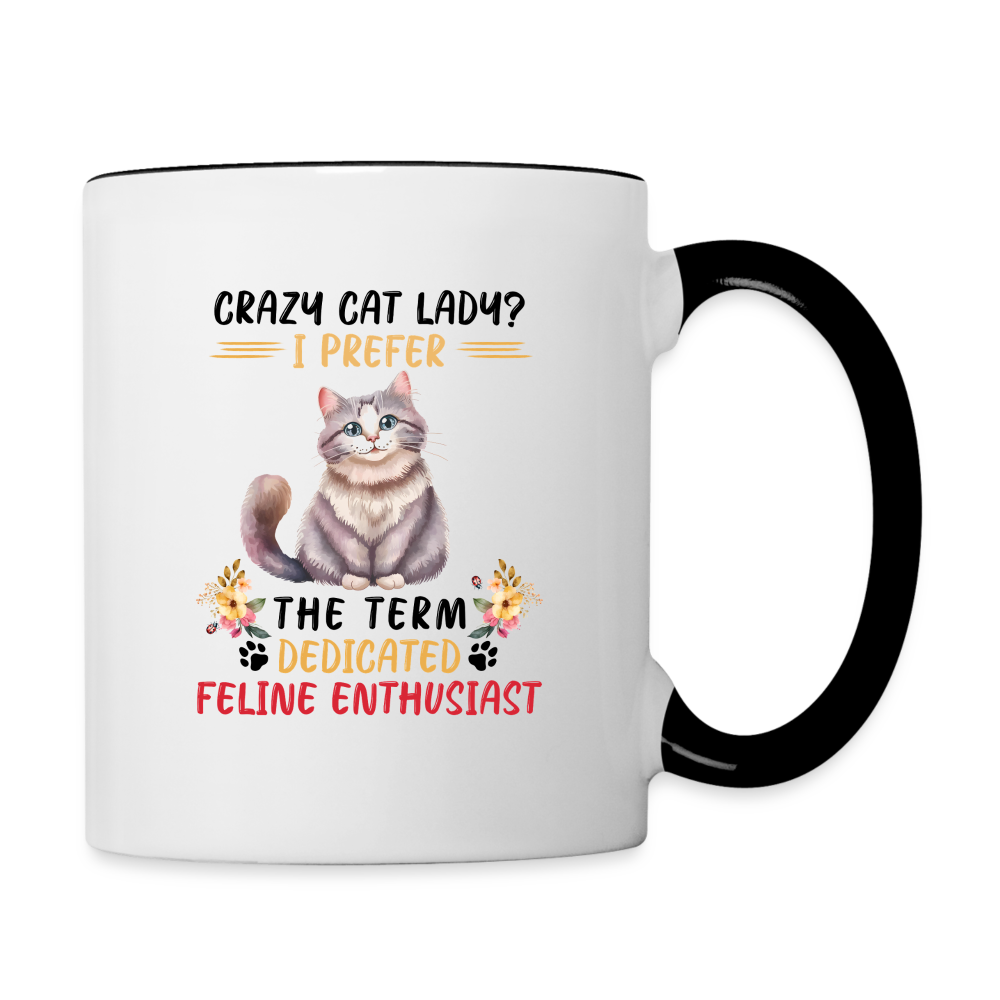 Cat Lady Mug - 11 oz - white/black